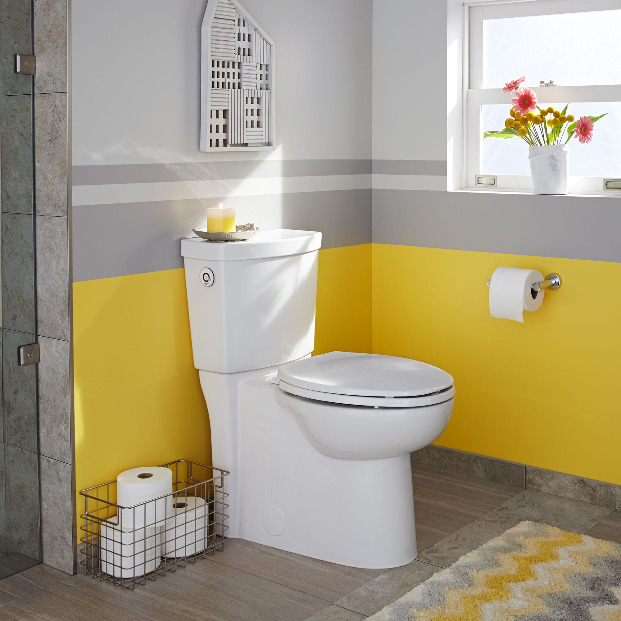 Clean ActiVate Touchless Flush Right Height Elongated 1.28gpf Toilet